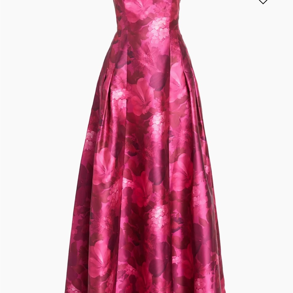 Sachin + Babi Pink Floral Wedding Dress